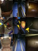 廣州時(shí)尚天河凈化器風(fēng)機清洗前，中，后對比