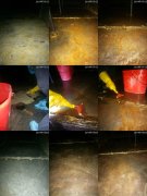 廣州時(shí)尚天河風(fēng)管清洗前，中，后